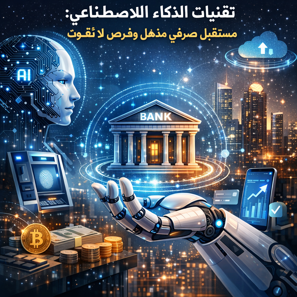 Illustration of تقنيات الذكاء الاصطناعي: مستقبل مصرفي مذهل وفرص لا تُفوت